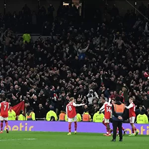 Arsenal Celebrate Hard-Fought Victory over Tottenham in London's Premier League Clash (2022-23)