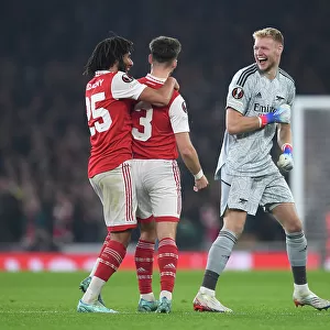 Arsenal Celebrate Kieran Tierney's Goal vs FC Zurich in Europa League (2022-23)