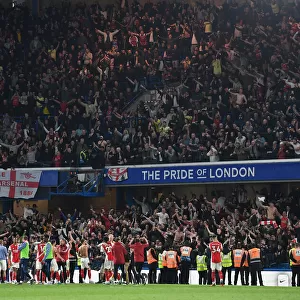 Arsenal Celebrate Premier League Victory at Stamford Bridge vs. Chelsea (2021-22)