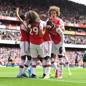Arsenal Celebrate Second Goal Against Burnley in 2019-20 Premier League