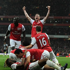 Arsenal Celebrate Second Goal vs. Newcastle United (2012)