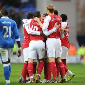 Arsenal Celebrate Vermaelen's Goal: Wigan Athletic vs Arsenal, Premier League 2011-12
