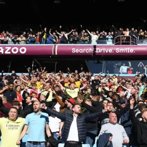 Arsenal Celebrate Victory: Aston Villa vs Arsenal, Premier League 2021-22 Arsenal Celebrate Victory: Aston Villa vs Arsenal, Premier League 2021-22