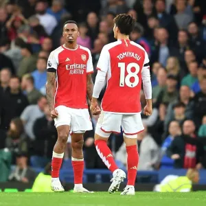 Arsenal Celebrate Victory Over Everton in 2023-24 Premier League