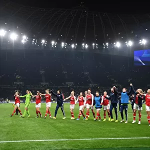 Arsenal Celebrate Victory Over Tottenham Hotspur in FA Womens Super League