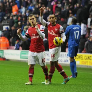 Arsenal Celebrate Victory Over Wigan Athletic in Premier League Showdown (2012-13)