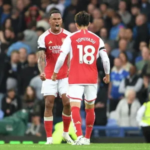 Arsenal Celebrate Win Against Everton in Premier League Clash (2023-24)