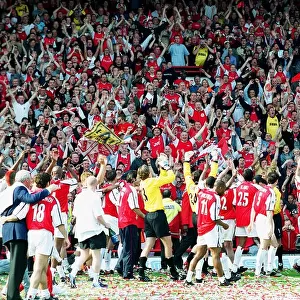 Arsenal Celebrate Winning the FA Premiership vs. Everton, May 11, 2002, Highbury, London