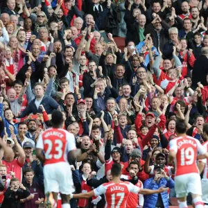 Arsenal Celebrates First Goal Against Hull City in 2014-15 Premier League Arsenal Celebrates First Goal Against Hull City in 2014-15 Premier League