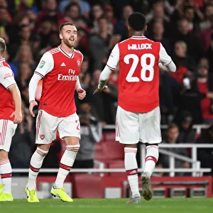Arsenal Celebrates First Goal Against Nottingham Forest in Carabao Cup Third Round