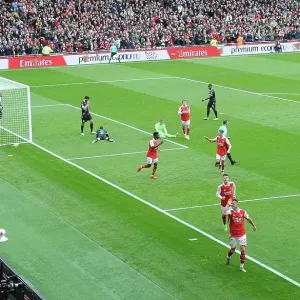 Arsenal Celebrates Third Goal Against Crystal Palace in Premier League Match, 2022-23