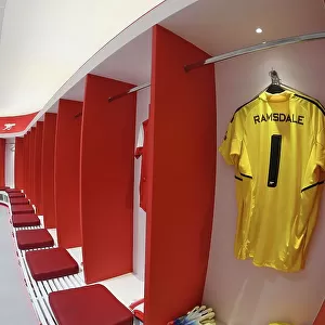 Arsenal Changing Room: Aaron Ramsdale's Shirt Before Arsenal vs Juventus (2022-23)