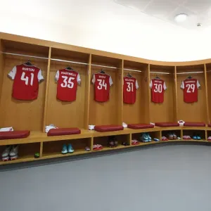 Arsenal Changing Room: Preparing for Arsenal v Olympique Lyonnais - Emirates Cup 2019 Arsenal Changing Room: Preparing for Arsenal v Olympique Lyonnais - Emirates Cup 2019