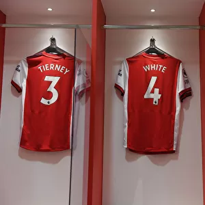 Arsenal Changing Room: Tierney, White, and Ramsdale Prepare for Arsenal v Burnley