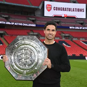 Arsenal Claim FA Community Shield Victory Over Liverpool: Mikel Arteta Celebrates
