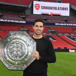 Arsenal Claim FA Community Shield Victory Over Liverpool: Mikel Arteta Celebrates