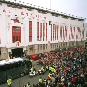 Arsenal Coach Print at Highbury Stadium