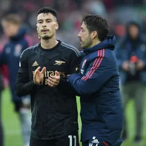 Arsenal Coach Nico Jover with Gabriel Martinelli at Liverpool's Anfield - Premier League Clash 2022-23 Arsenal Coach Nico Jover with Gabriel Martinelli at Liverpool's Anfield - Premier League Clash 2022-23