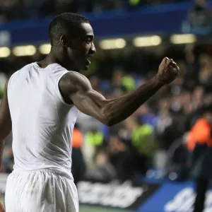 Arsenal defender Johan Djourou celebrates after the match Arsenal defender Johan Djourou celebrates after the match