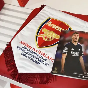 Arsenal Dressing Room: Gearing Up for Battle against Sevilla in the 2023/24 UEFA Champions League