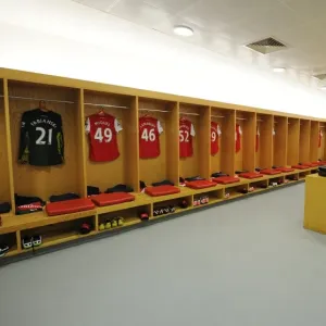 Arsenal Dressing Room Print - Pre-Match Focus at Emirates Stadium Arsenal Dressing Room Print - Pre-Match Focus at Emirates Stadium