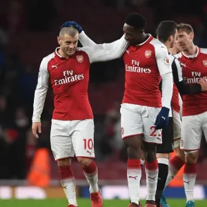 Arsenal Duo Jack Wilshere and Danny Welbeck Celebrate Victory Over Newcastle United