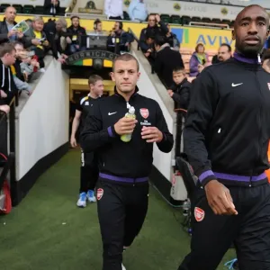 Arsenal Duo Jack Wilshere and Johan Djourou Before Norwich Clash (2012-13) Arsenal Duo Jack Wilshere and Johan Djourou Before Norwich Clash (2012-13)