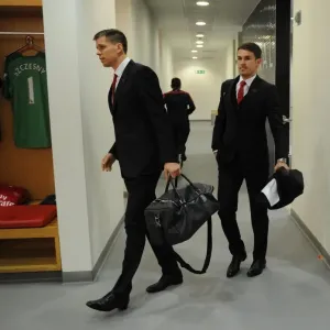 Arsenal Duo Szczesny and Ramsey Prepare for Action against Southampton (2013-14)