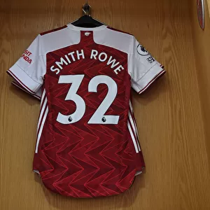 Arsenal: Emile Smith Rowe's Shirt in the Changing Room Before Arsenal vs Leeds United (Premier League 2020-21)