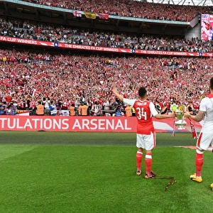 Arsenal FA Cup Victory: Coquelin and Giroud Embrace Adoring Fans