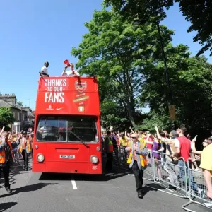 Arsenal FA Cup Victory Parade: Celebrating with the Trophy in London, 2014 Arsenal FA Cup Victory Parade: Celebrating with the Trophy in London, 2014
