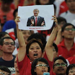 Arsenal Fan Amidst the Throes of Arsenal vs. Everton: Barclays Asia Trophy 2015-16
