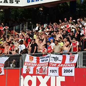 Arsenal Fans in Action: Pre-Season Match at FC Nurnberg, 2022