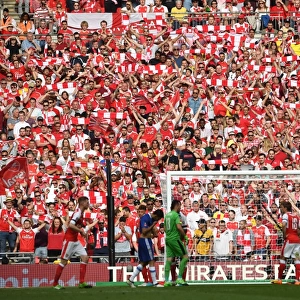 Arsenal fans. Arsenal 2: 1 Chelsea. FA Cup Final. Wembley Stadium, 27 / 5 / 17. Credit