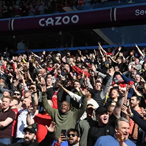 Arsenal Fans at Aston Villa vs Arsenal: Premier League Showdown, Birmingham 2022