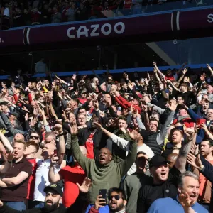 Arsenal Fans at Aston Villa vs Arsenal: Premier League Showdown, Birmingham 2022 Arsenal Fans at Aston Villa vs Arsenal: Premier League Showdown, Birmingham 2022