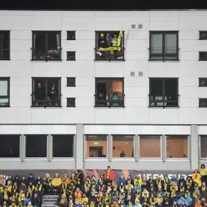 Arsenal Fans Amongst Bodo/Glimt Crowd: UEFA Europa League Clash, Norway, 2022