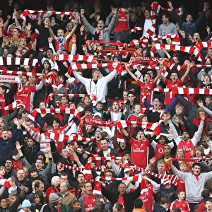 Arsenal fans celebrate