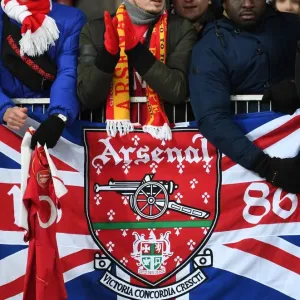 Arsenal Fans Celebrate 3-0 Victory Over FC Vorskla Poltava in Europa League Group Stage at Olympic Stadium, Kiev