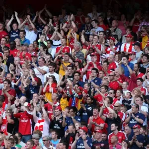 Arsenal Fans Celebrate 3-0 Victory Over Rangers Print Arsenal Fans Celebrate 3-0 Victory Over Rangers Print
