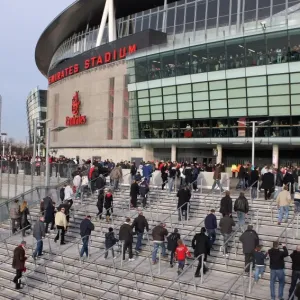 Arsenal Fans Celebrate 3:0 Victory Over Newcastle United in FA Cup 4th Round at Emirates Stadium