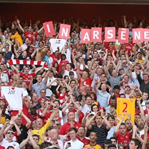 Arsenal Fans Celebrate 4:1 Victory Over Stoke City in Barclays Premier League at Emirates Stadium, 2009