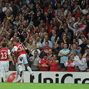 Arsenal Fans Celebrate Alex Oxlade-Chamberlain's Goal vs Olympiacos (2011-12)