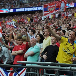 Arsenal Fans Celebrate FA Cup Victory at Wembley Stadium