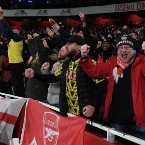 Arsenal Fans Celebrate Third Goal Print