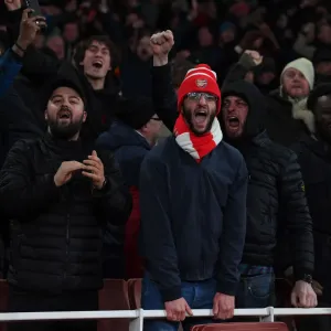 Arsenal Fans Celebrate Second Goal vs. Wolverhampton Wanderers (2021-22)