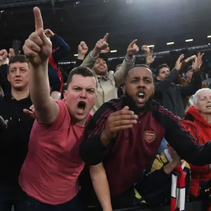 Arsenal Fans Celebrate Victory over West Ham United in Premier League Showdown, London 2022