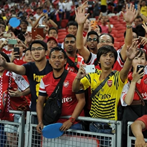 Arsenal Fans in Full Cheer at 2015 Barclays Asia Trophy in Singapore