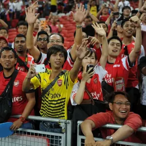 Arsenal Fans in Full Cheer at 2015 Barclays Asia Trophy in Singapore
