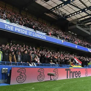 Arsenal Fans Print at Stamford Bridge Arsenal Fans Print at Stamford Bridge